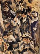 Jules Pascin, People at the table in the Dance hall